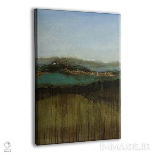 تابلو مینیمال دریای زمرباور اثر روت فرامشتاین - نمای پرسپکتیو محصول