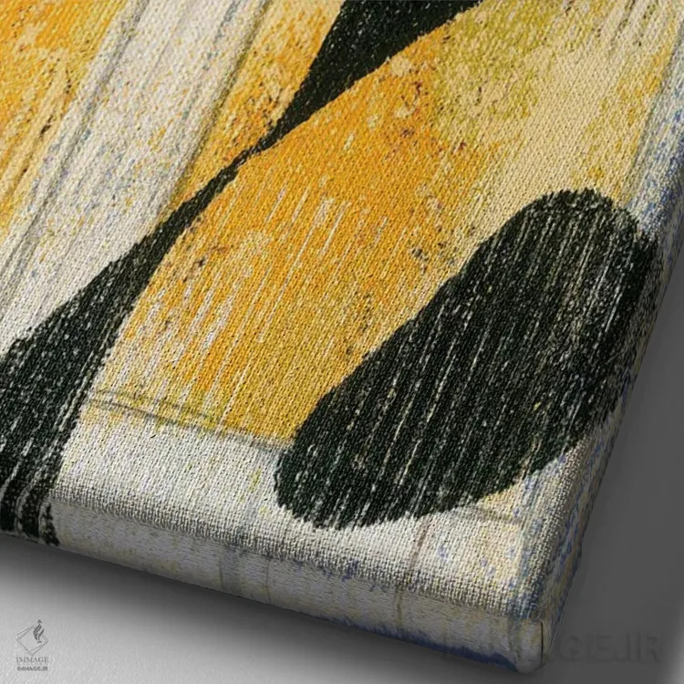 تابلو انتزاعی دوباره بگو ۱ اثر روت فرامشتاین - نمای نزدیک بافت بوم