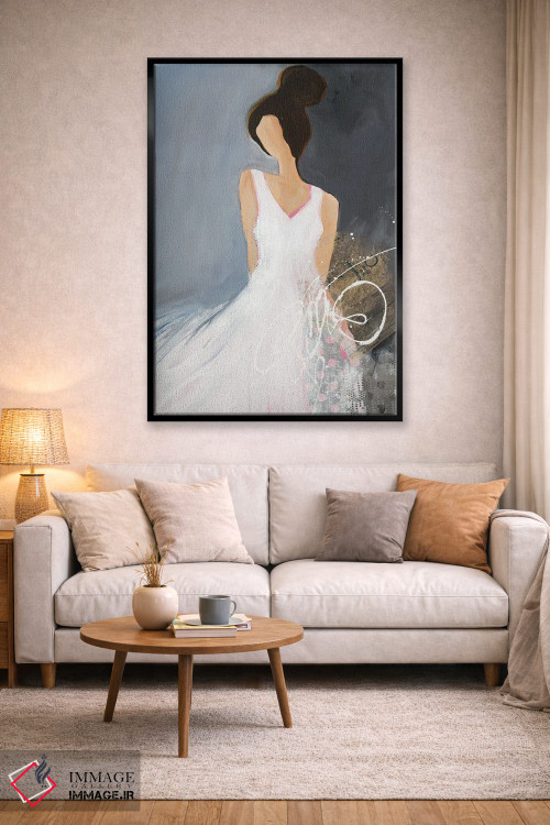 تابلو دکوراتیو بانویی با گیسو/کیک بزرگ بالای سر اثر روت فرامشتاین - D2B