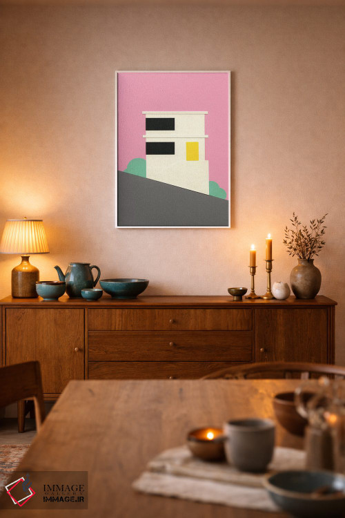 تابلو دکوراتیو خانه ای بر تپه در سان فرانسیسکو اثر روزی فایست - D5W