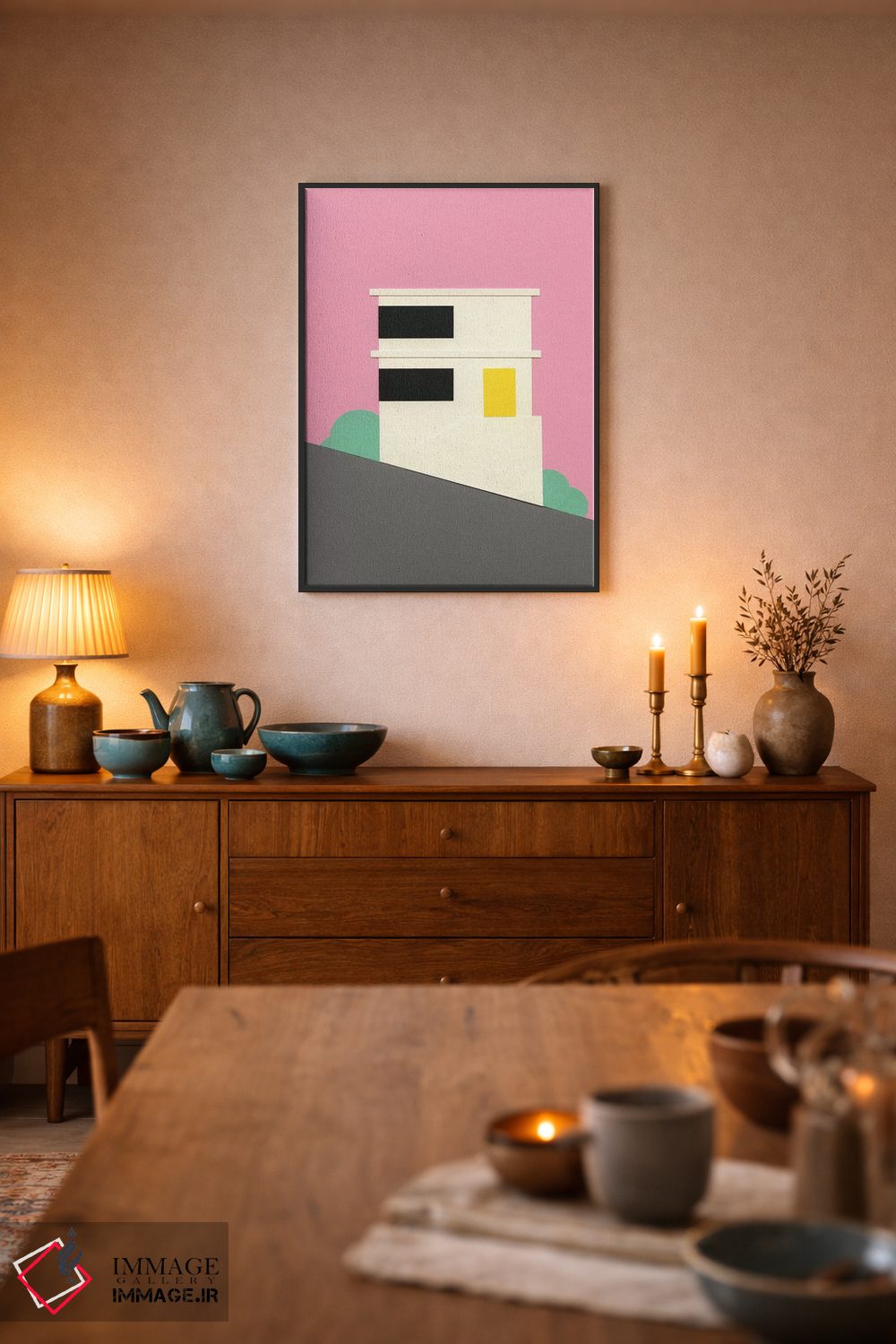 تابلو دکوراتیو خانه ای بر تپه در سان فرانسیسکو اثر روزی فایست - D6B