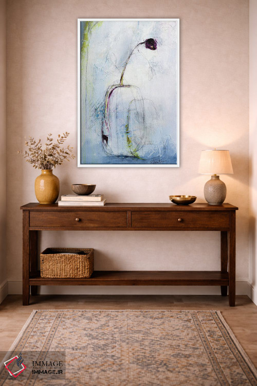تابلو مینیمال غنچه بنفش اثر روت فرامشتاین - D2W