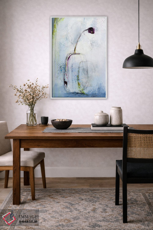 تابلو مینیمال غنچه بنفش اثر روت فرامشتاین - D3W