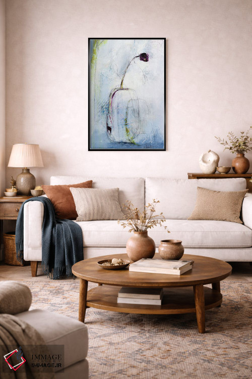 تابلو مینیمال غنچه بنفش اثر روت فرامشتاین - D4B