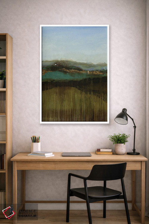 تابلو مینیمال دریای زمرباور اثر روت فرامشتاین - D1W