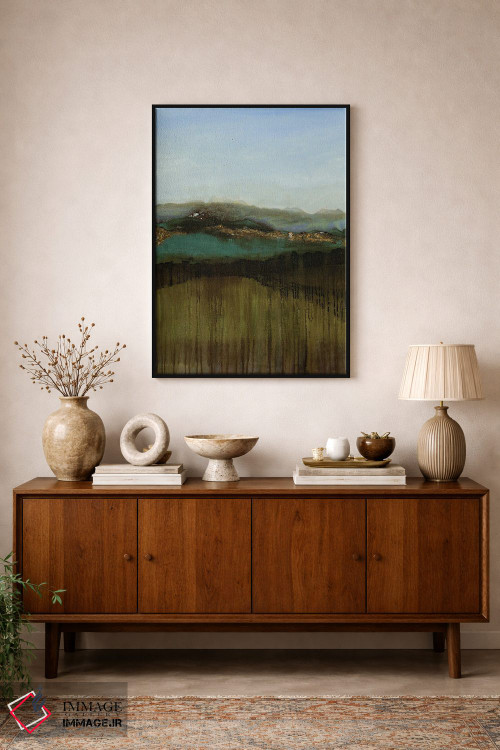 تابلو مینیمال دریای زمرباور اثر روت فرامشتاین - D2B