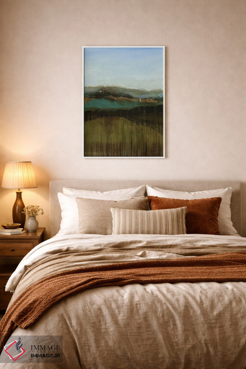 تابلو مینیمال دریای زمرباور اثر روت فرامشتاین - D5W