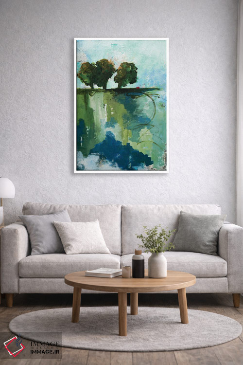 تابلو انتزاعی واگن کوچک قرمز اثر روت فرامشتاین - D1W