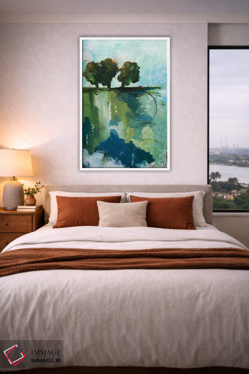 تابلو انتزاعی واگن کوچک قرمز اثر روت فرامشتاین - D3W