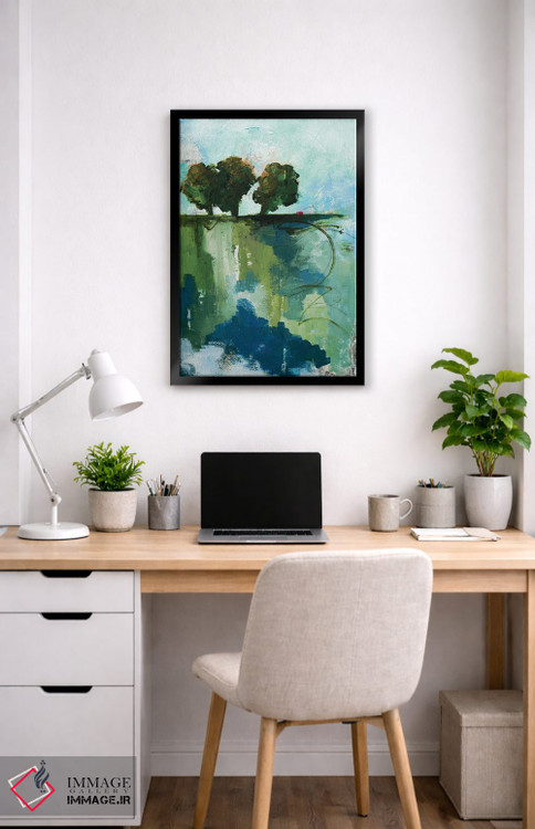 تابلو انتزاعی واگن کوچک قرمز اثر روت فرامشتاین - D5B