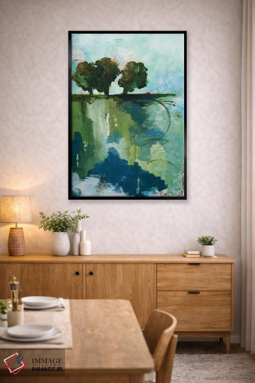 تابلو انتزاعی واگن کوچک قرمز اثر روت فرامشتاین - D6B