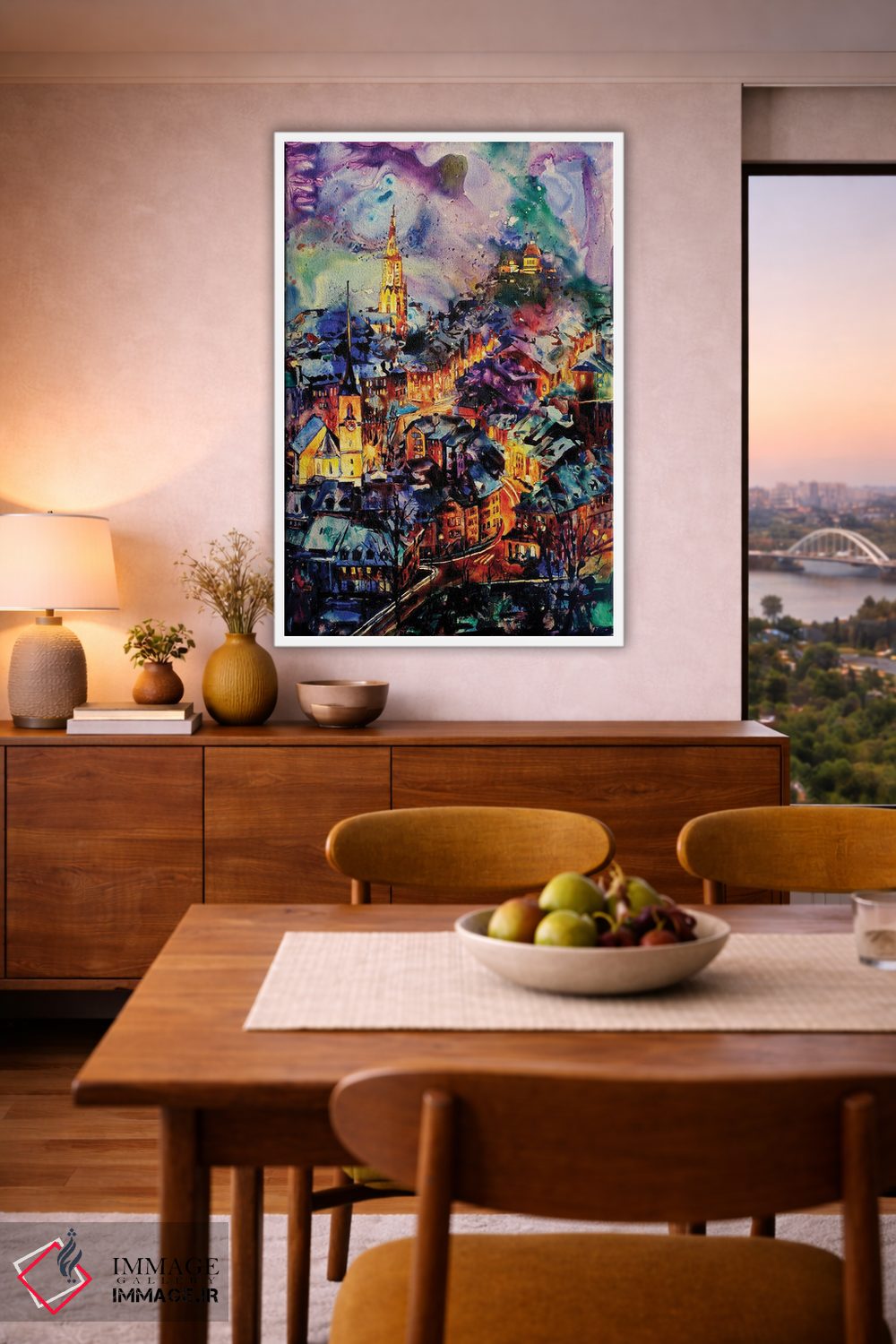 تابلو دکوراتیو Switzerland Sunset,غروب برن، سوئیس اثر رایان فاکس - D5W