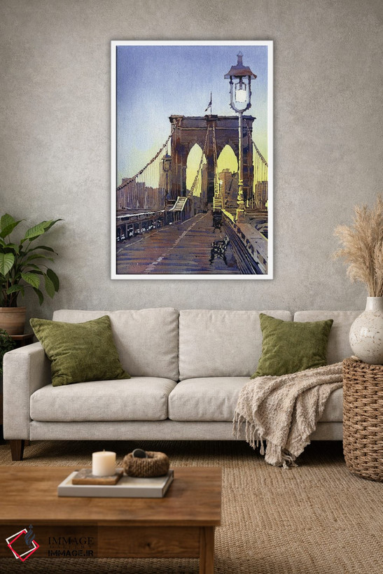 تابلو دکوراتیو پل بروکلین - نیویورک اثر رایان فاکس - D1W