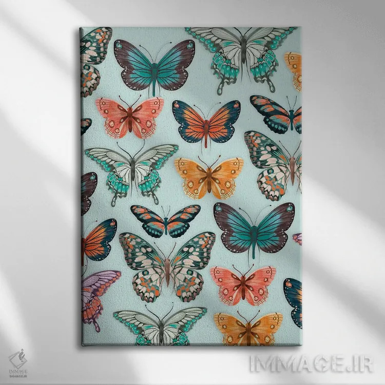 تابلو دکوراتیو باغ شیک گینگهام ۲ اثر ریشل گارن - نمای روبهرو روی دیوار