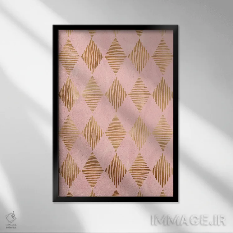 تابلو انتزاعی زندگی بوهمی ۶ اثر ریشل گارن - نمای قابدار مشکی