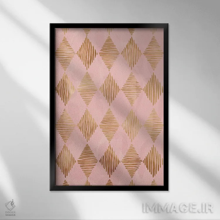 تابلو انتزاعی زندگی بوهمی ۶ اثر ریشل گارن - نمای قابدار مشکی
