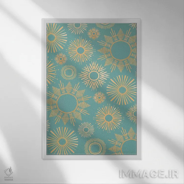 تابلو انتزاعی زندگی بوهمی ۳ اثر ریشل گارن - نمای قابدار سفید