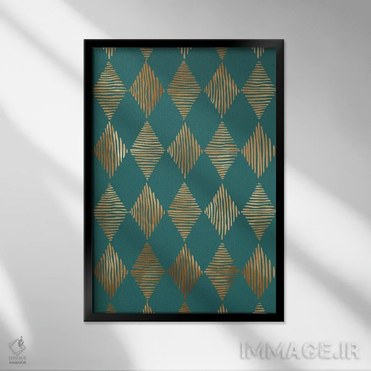 تابلو انتزاعی زندگی بوهمی ۷ اثر ریشل گارن - نمای قابدار مشکی