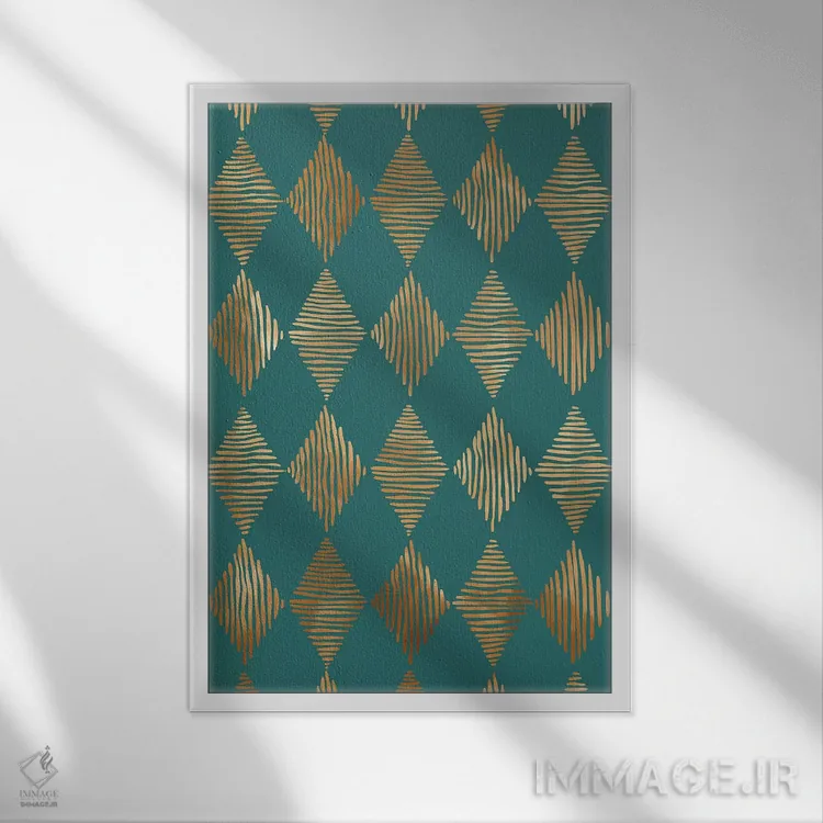تابلو انتزاعی زندگی بوهمی ۷ اثر ریشل گارن - نمای قابدار سفید