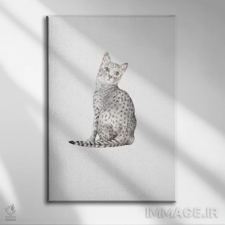 تابلو دکوراتیو مائو مصری اثر واندرینگ لور - نمای روبهرو روی دیوار