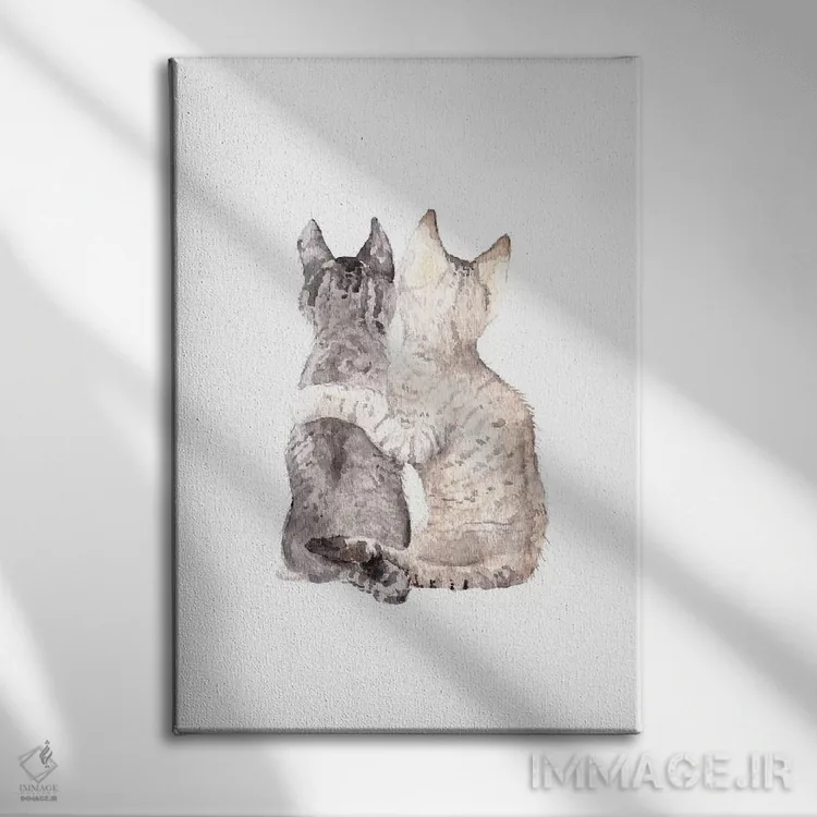تابلو دکوراتیو بهترین دوستان اثر واندرینگ لور - نمای روبهرو روی دیوار