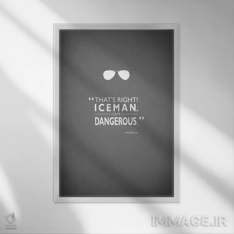 تابلو مینیمال تاپ گان اثر مارک روگان - نمای قابدار سفید