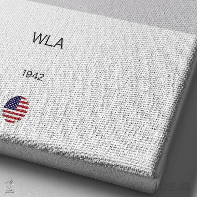 تابلو دکوراتیو موتورسیکلت هارلی-دیویدسون مدل WLA سال ۱۹۴۲ اثر مارک روگان - نمای نزدیک بافت بوم