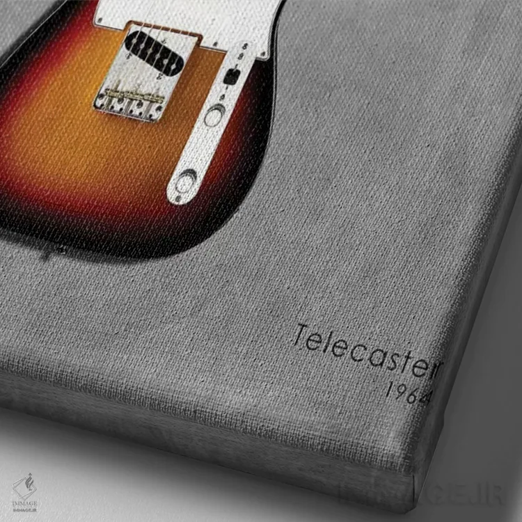 تابلو دکوراتیو فندر تلکستر مدل ۱۹۶۴ اثر مارک روگان - نمای نزدیک بافت بوم