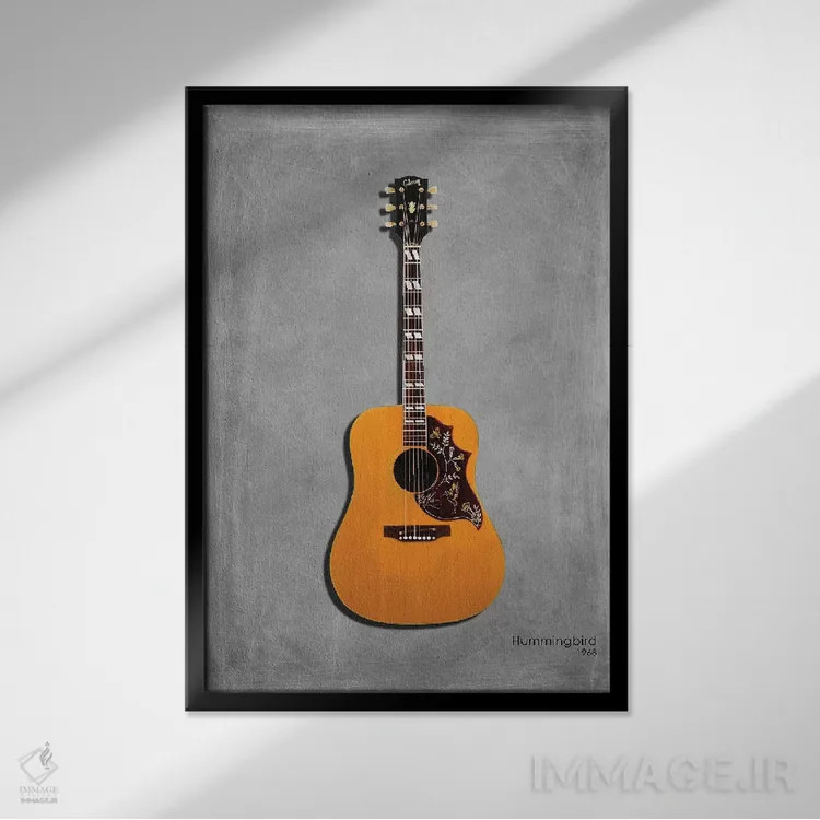 تابلو دکوراتیو 1968,گیبسون هامینگبرد مدل ۱۹۶۸ اثر مارک روگان - نمای قابدار مشکی