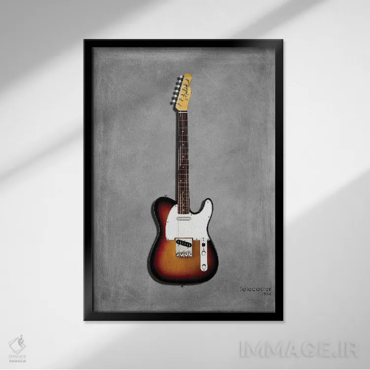 تابلو دکوراتیو فندر تلکستر مدل ۱۹۶۴ اثر مارک روگان - نمای قابدار مشکی