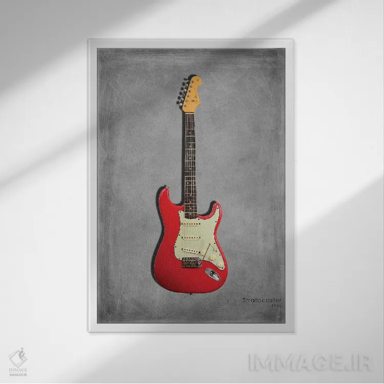 تابلو دکوراتیو فندر استراتوکستر مدل ۱۹۶۳ اثر مارک روگان - نمای قابدار سفید