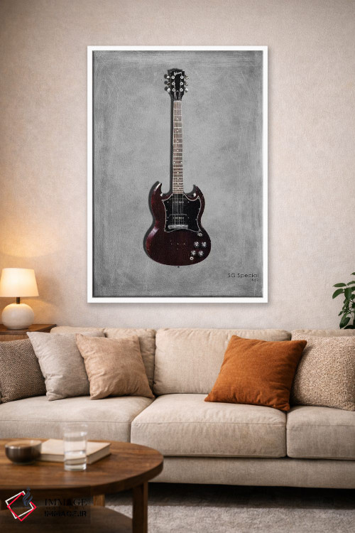تابلو دکوراتیو 1967,گیبسون SG اسپشیال مدل ۱۹۶۷ اثر مارک روگان - D1W