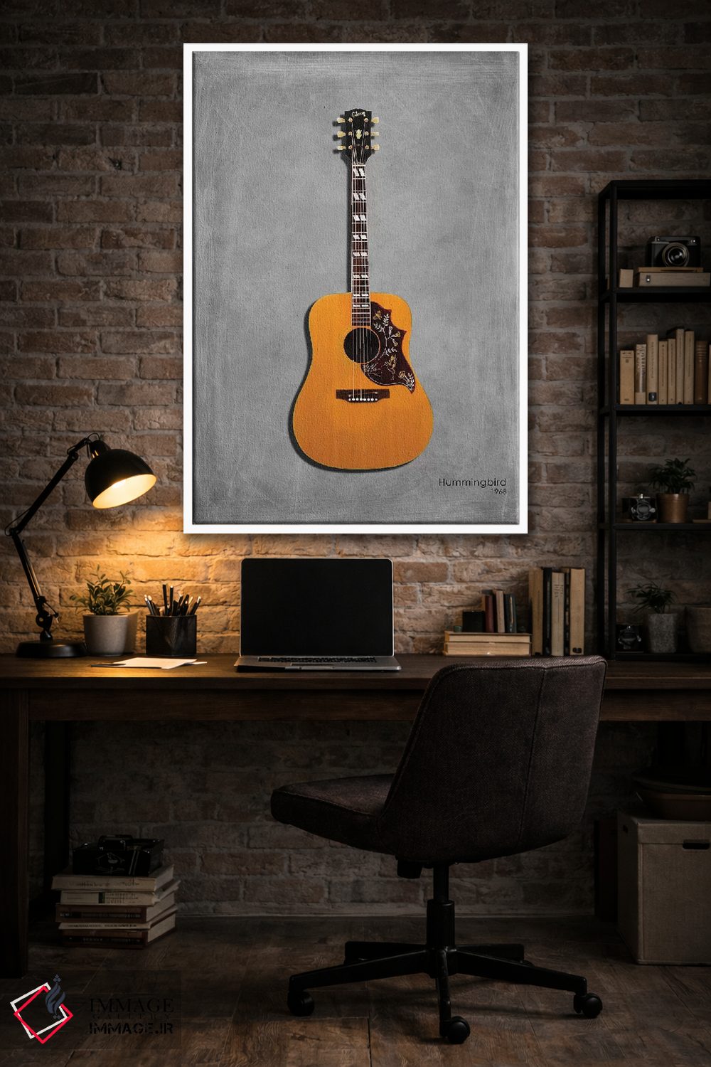 تابلو دکوراتیو 1968,گیبسون هامینگبرد مدل ۱۹۶۸ اثر مارک روگان - D4W