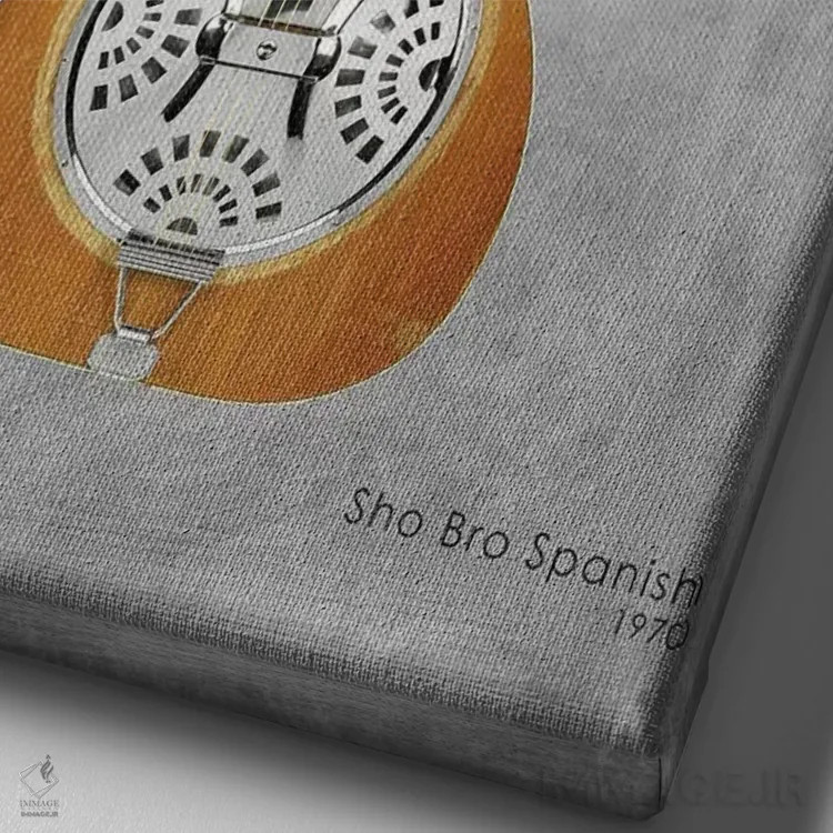 تابلو دکوراتیو 1970,گرچ شو-برو اسپنیش مدل ۱۹۷۰ اثر مارک روگان - نمای نزدیک بافت بوم