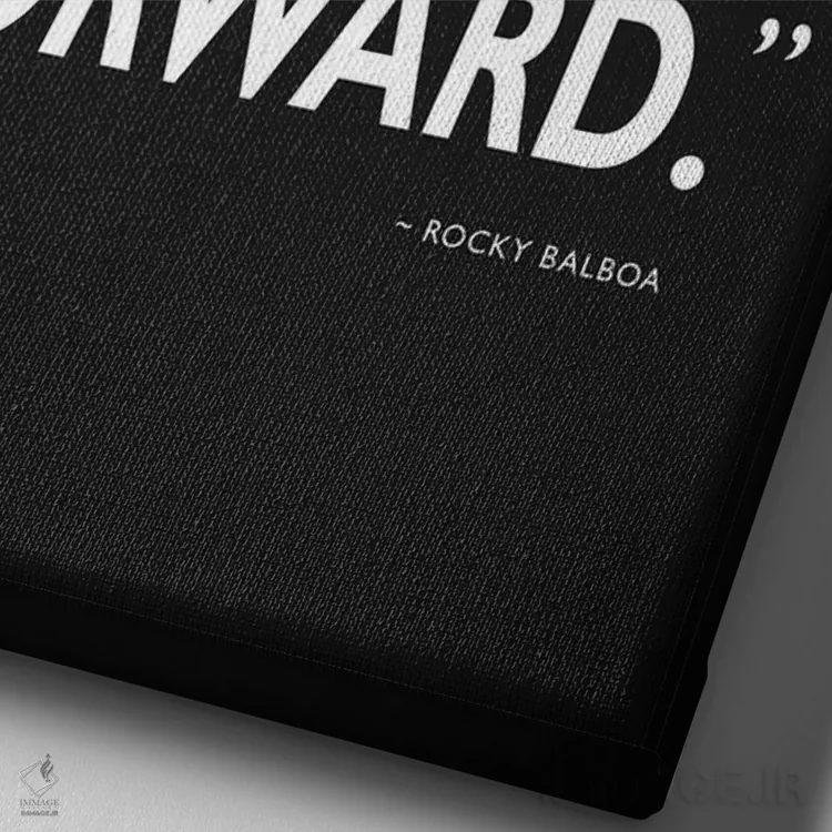 تابلو دکوراتیو راکی اثر مارک روگان - نمای نزدیک بافت بوم