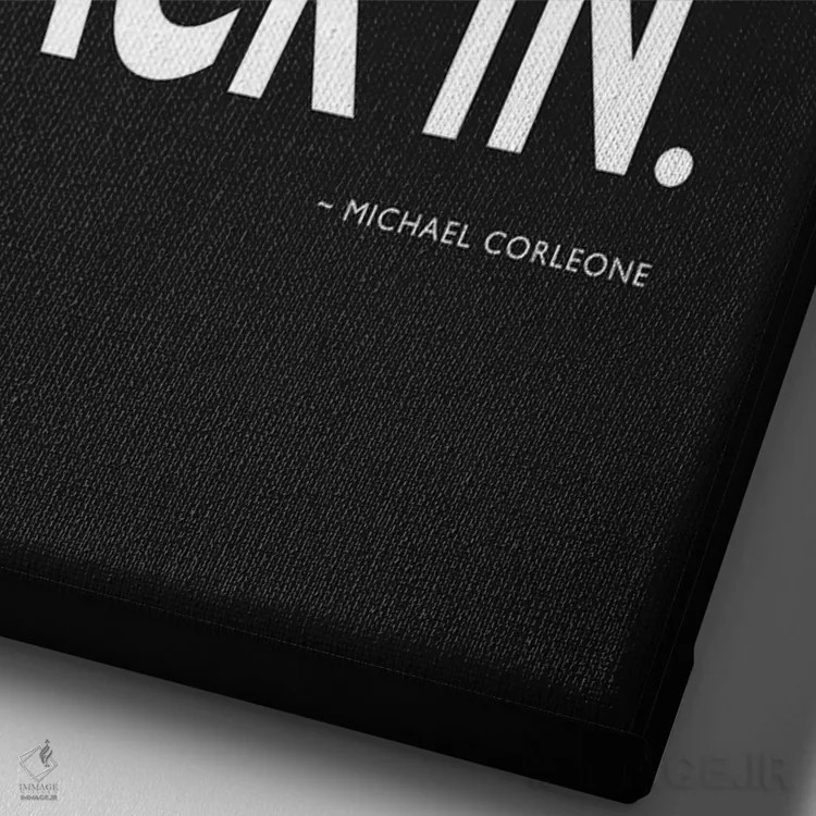 تابلو دکوراتیو پدرخوانده اثر مارک روگان - نمای نزدیک بافت بوم