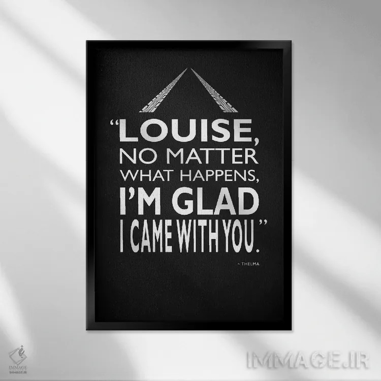 تابلو دکوراتیو تلما و لوئیز اثر مارک روگان - نمای قابدار مشکی