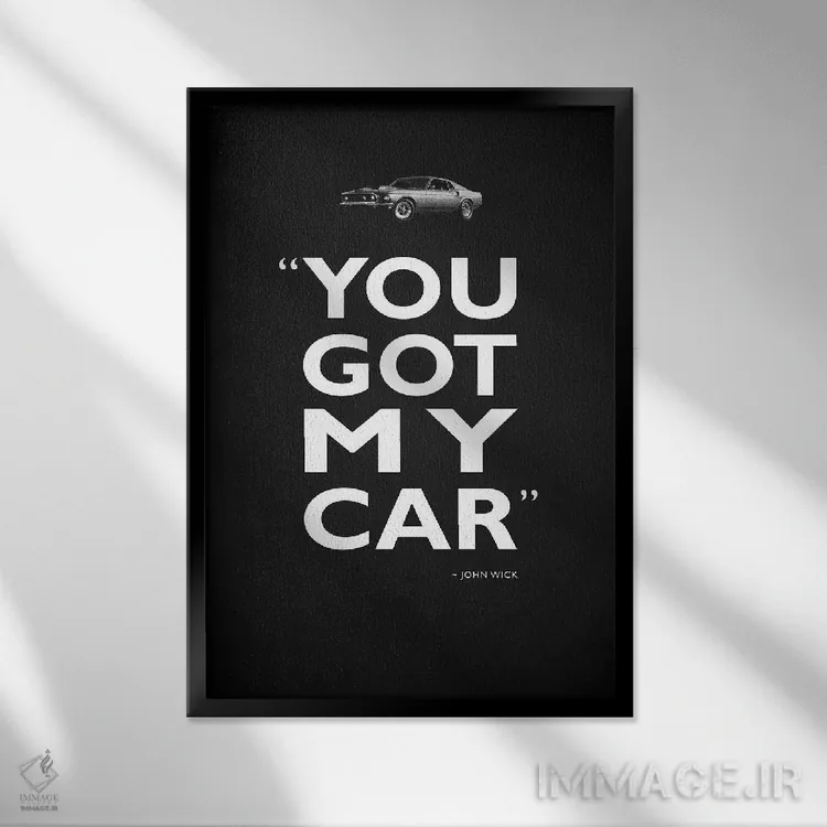 تابلو دکوراتیو جان ویک اثر مارک روگان - نمای قابدار مشکی