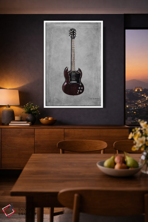 تابلو دکوراتیو 1967,گیبسون SG اسپشیال مدل ۱۹۶۷ اثر مارک روگان - D4W