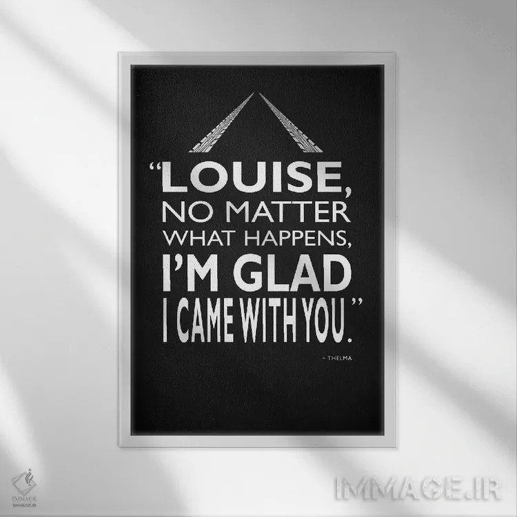 تابلو دکوراتیو تلما و لوئیز اثر مارک روگان - نمای قابدار سفید