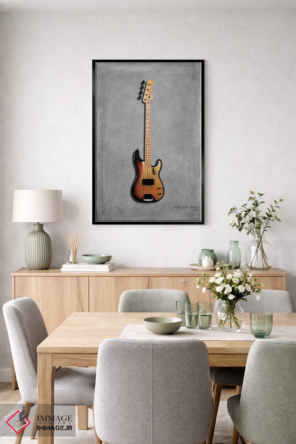 تابلو دکوراتیو فندر پرسژن بیس مدل ۱۹۵۸ اثر مارک روگان - D6B