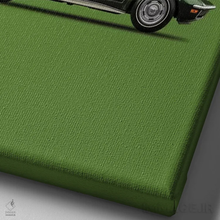 تابلو دکوراتیو شورولت کوروت استینگری ۱۹۷۰ اثر مارک روگان - نمای نزدیک بافت بوم