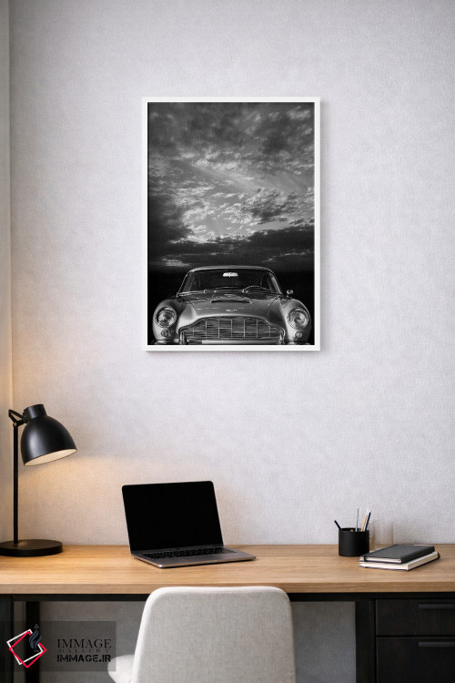 تابلو دکوراتیو نمای جلوی آستون مارتین DB5 اثر مارک روگان - D1W