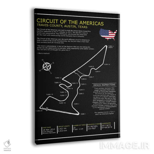 تابلو دکوراتیو پیست آو د امریکاز BL اثر مارک روگان - نمای پرسپکتیو محصول