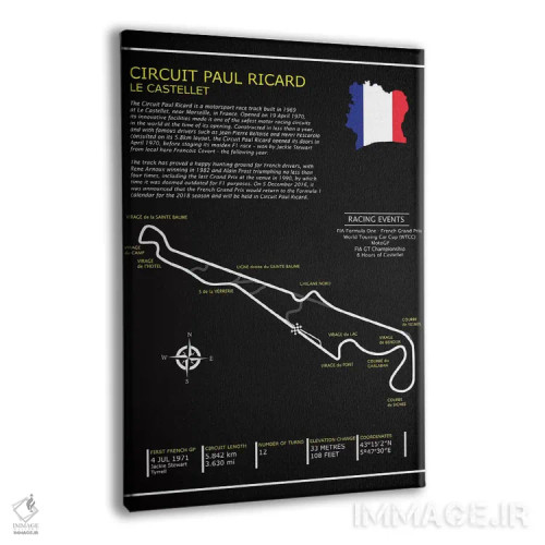تابلو دکوراتیو پیست پل ریکارد BL اثر مارک روگان - نمای پرسپکتیو محصول