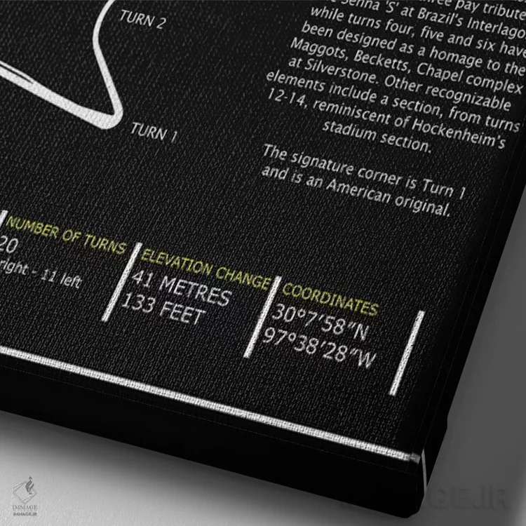 تابلو دکوراتیو پیست آو د امریکاز BL اثر مارک روگان - نمای نزدیک بافت بوم