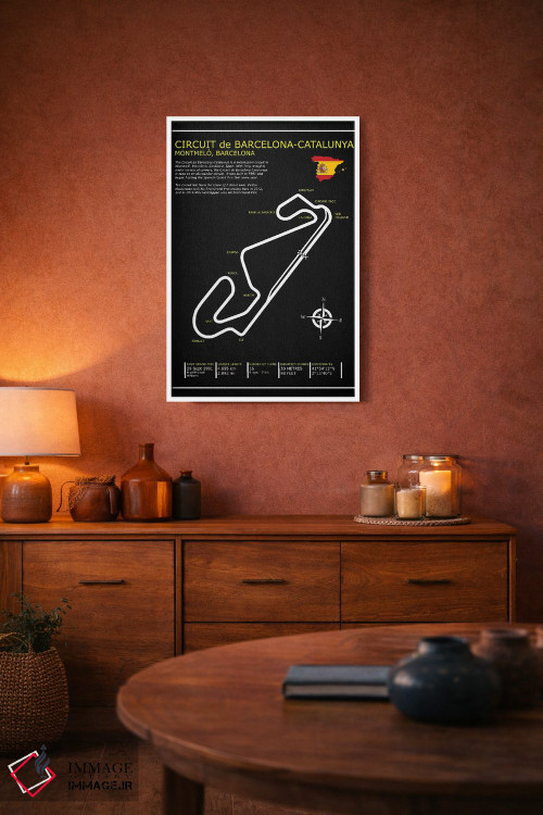 تابلو دکوراتیو پیست بارسلونا-کاتالونیا BL اثر مارک روگان - D4W
