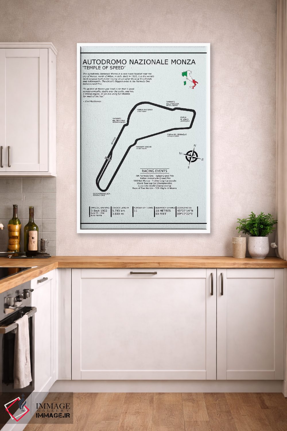 تابلو دکوراتیو پیست ملی مونزا اثر مارک روگان - D4W