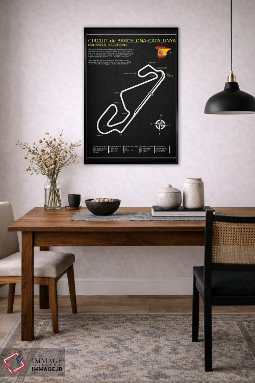 تابلو دکوراتیو پیست بارسلونا-کاتالونیا BL اثر مارک روگان - D6B