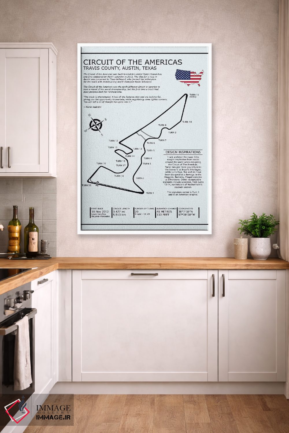 تابلو دکوراتیو پیست آو د امریکاز اثر مارک روگان - D4W